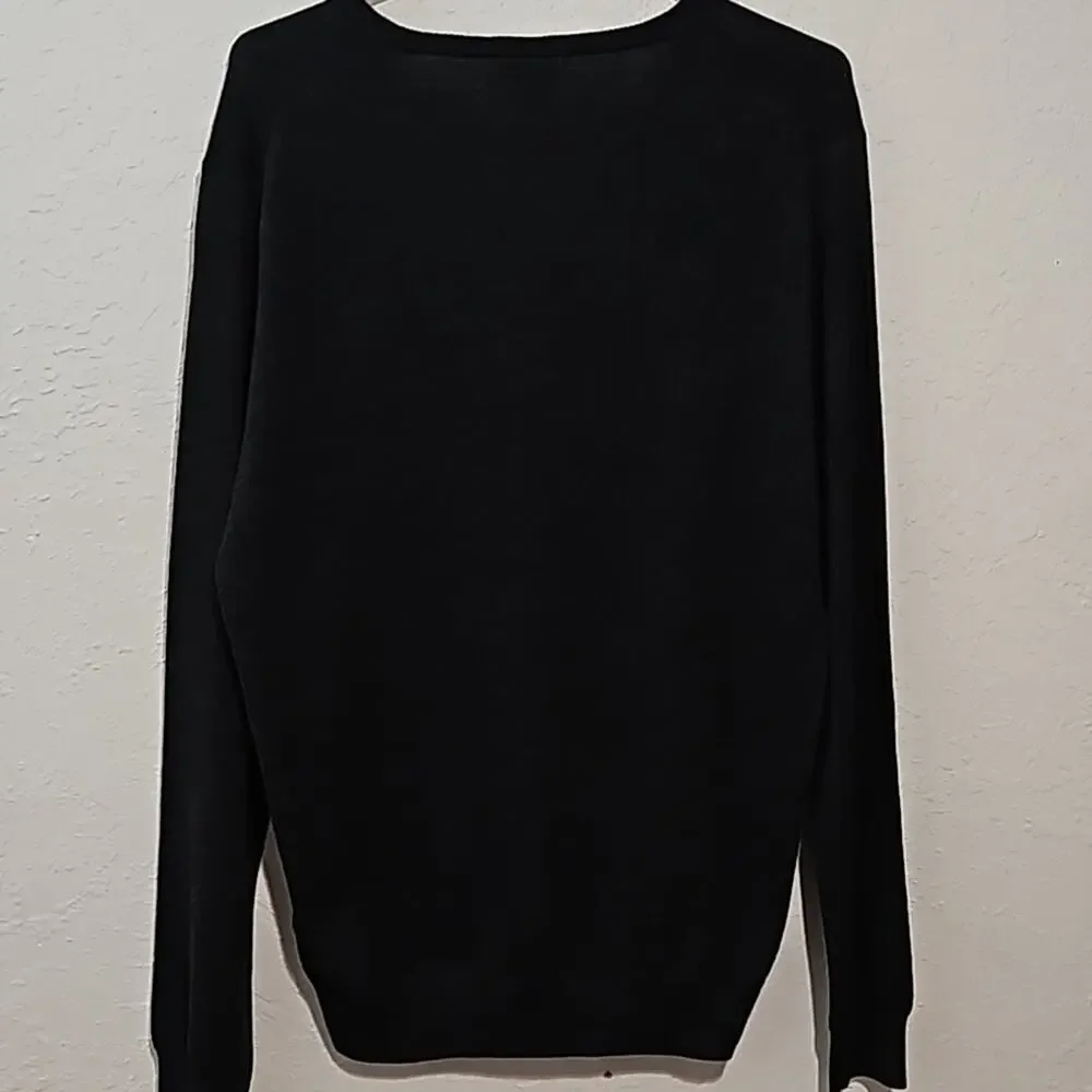 New J. Crew Merino Wool Slim Sweater Large heathered black Pullover